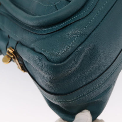 Chloe Paraty Top Handle Bag Leather, GREEN, LEATHER, Shoulder bag