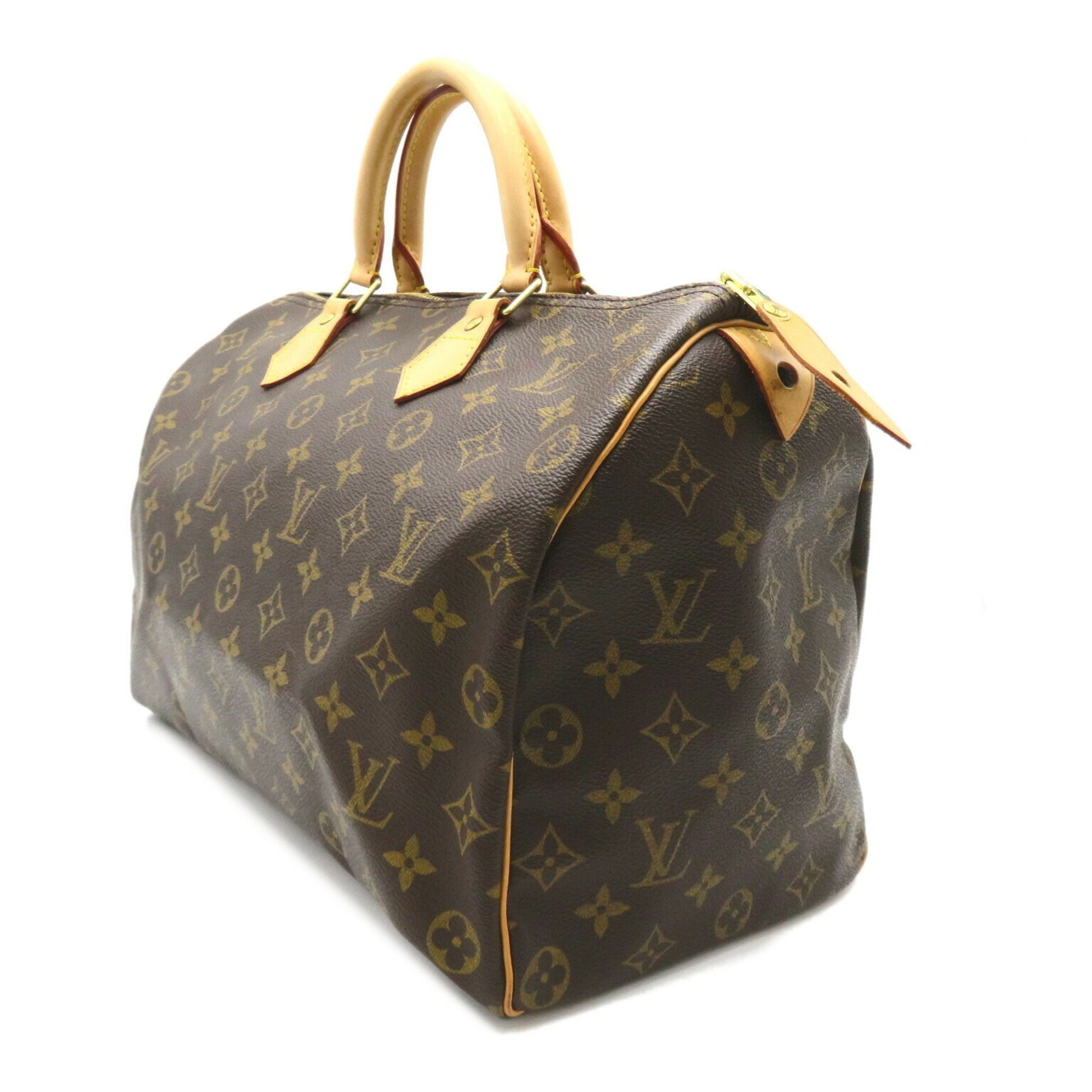 Louis Vuitton Speedy 35, Brown, Canvas, handbag