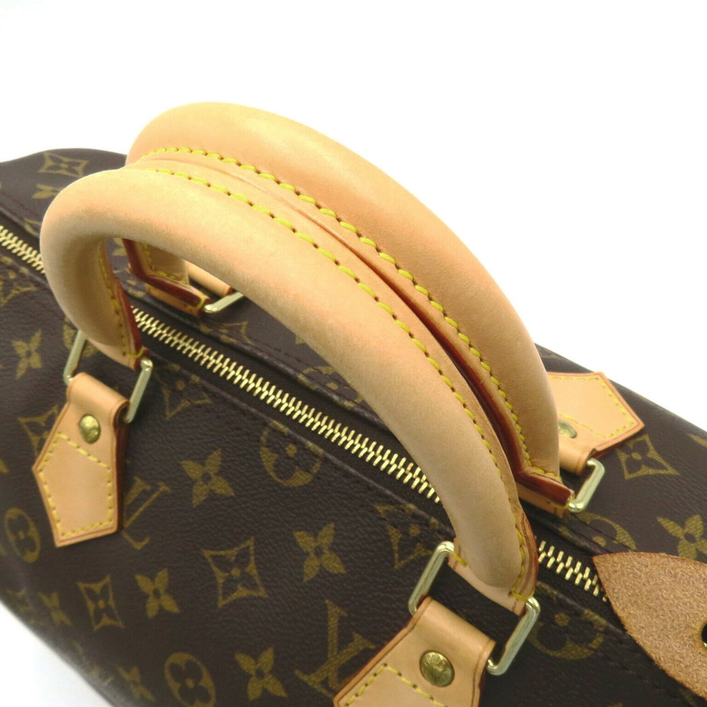 Louis Vuitton Speedy 35, Brown, Canvas, handbag