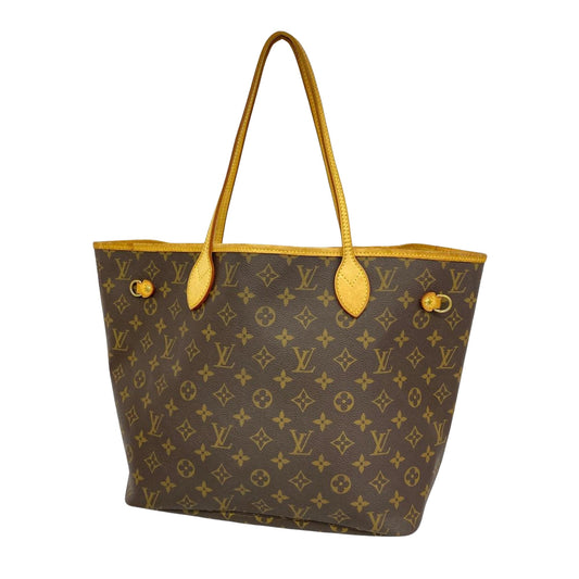 Louis Vuitton Neverfull MM, Brown, Canvas, tote