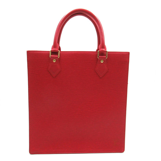 Louis Vuitton Sac Plat, Red, Leather, tote