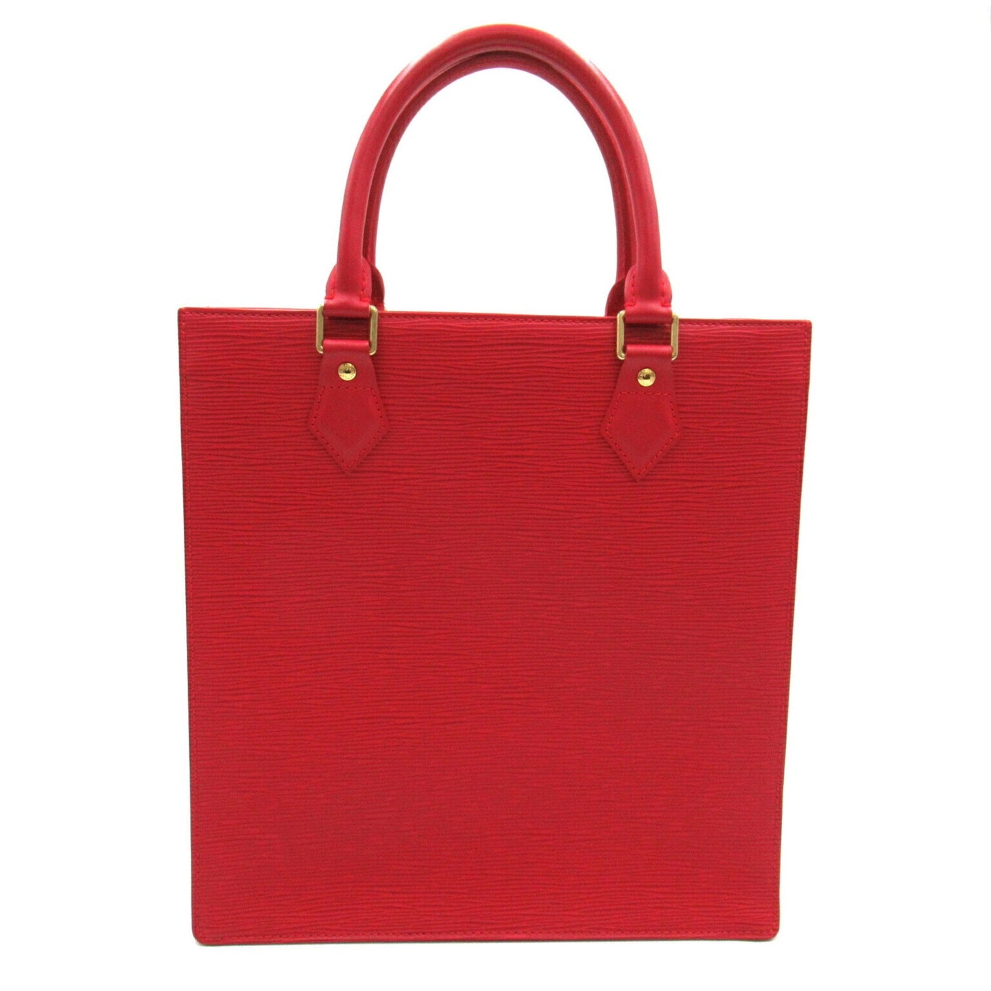 Louis Vuitton Sac Plat, Red, Leather, tote