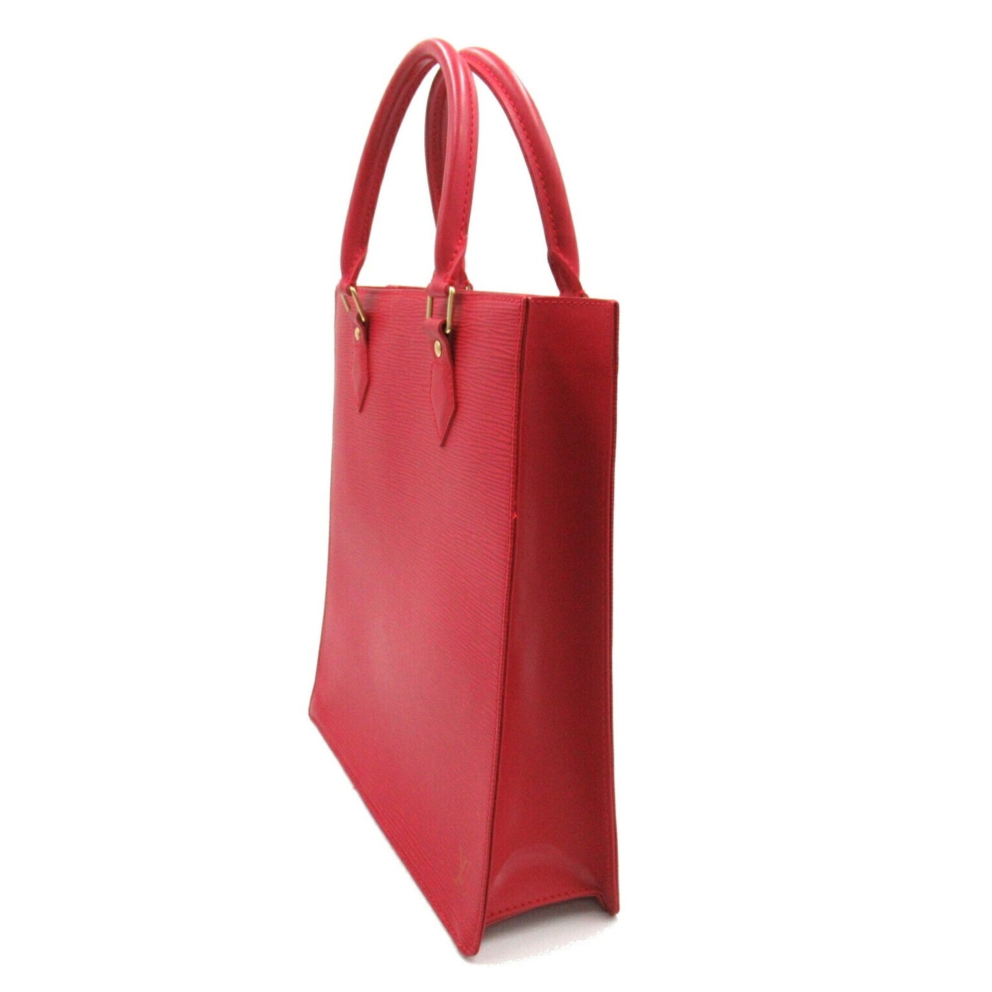 Louis Vuitton Sac Plat, Red, Leather, tote