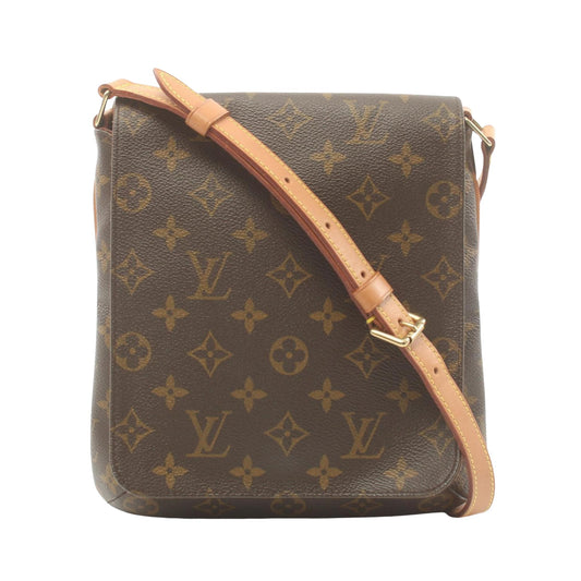 Louis Vuitton Musette Salsa, Brown, Canvas, shoulder