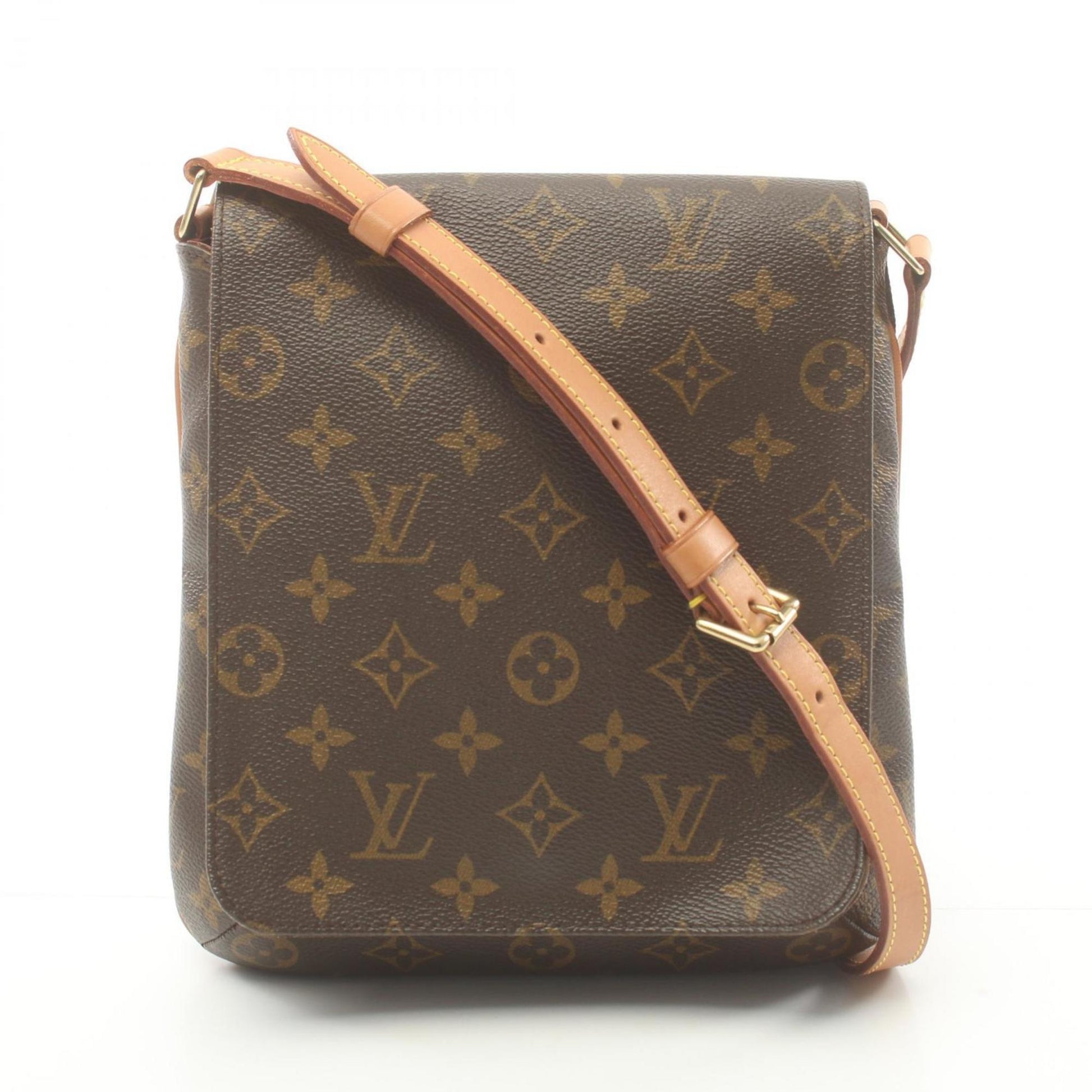 Louis Vuitton Musette Salsa, Brown, Canvas, shoulder