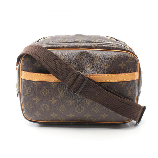 Louis Vuitton Reporter pm, Brown, Canvas, shoulder