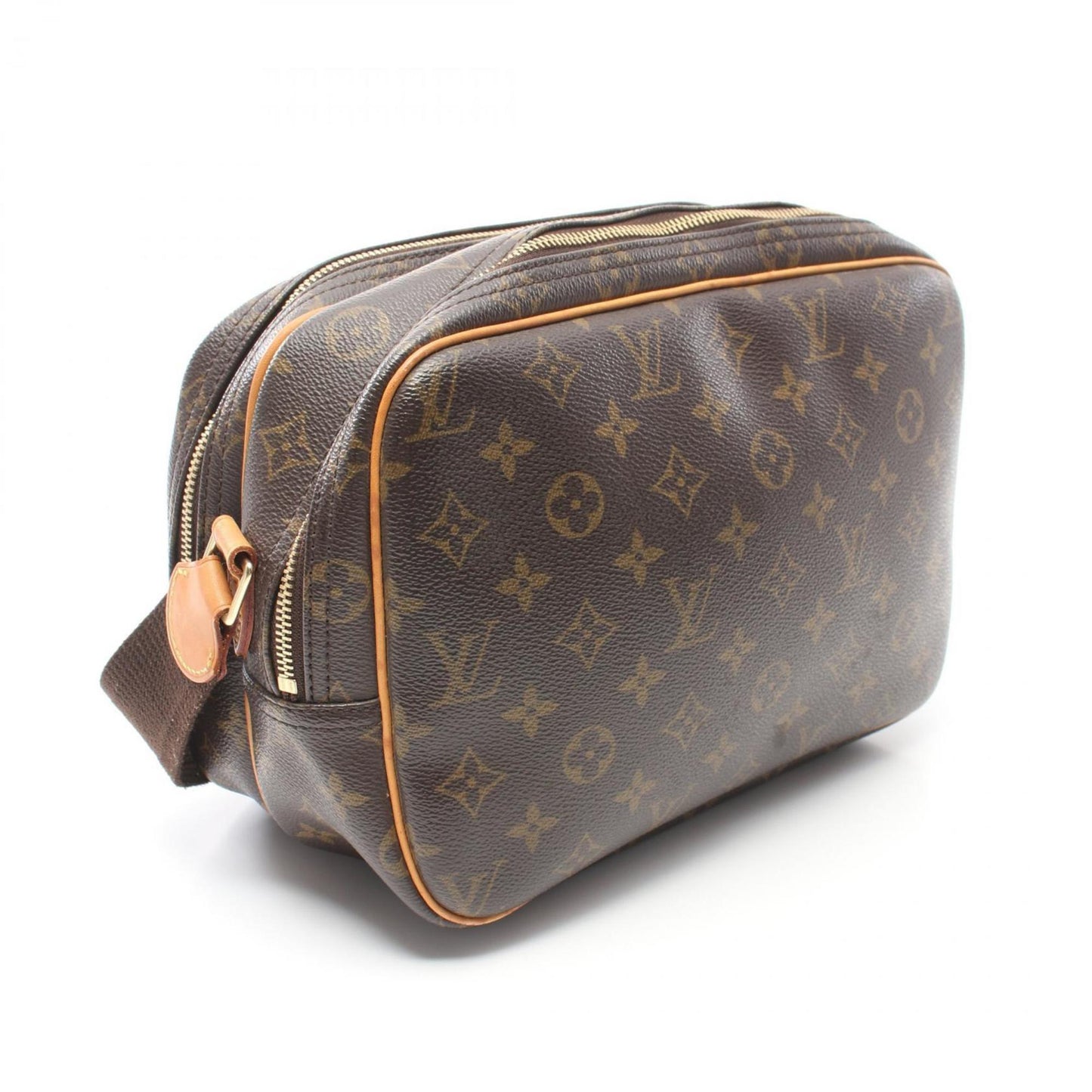 Louis Vuitton Reporter pm, Brown, Canvas, shoulder