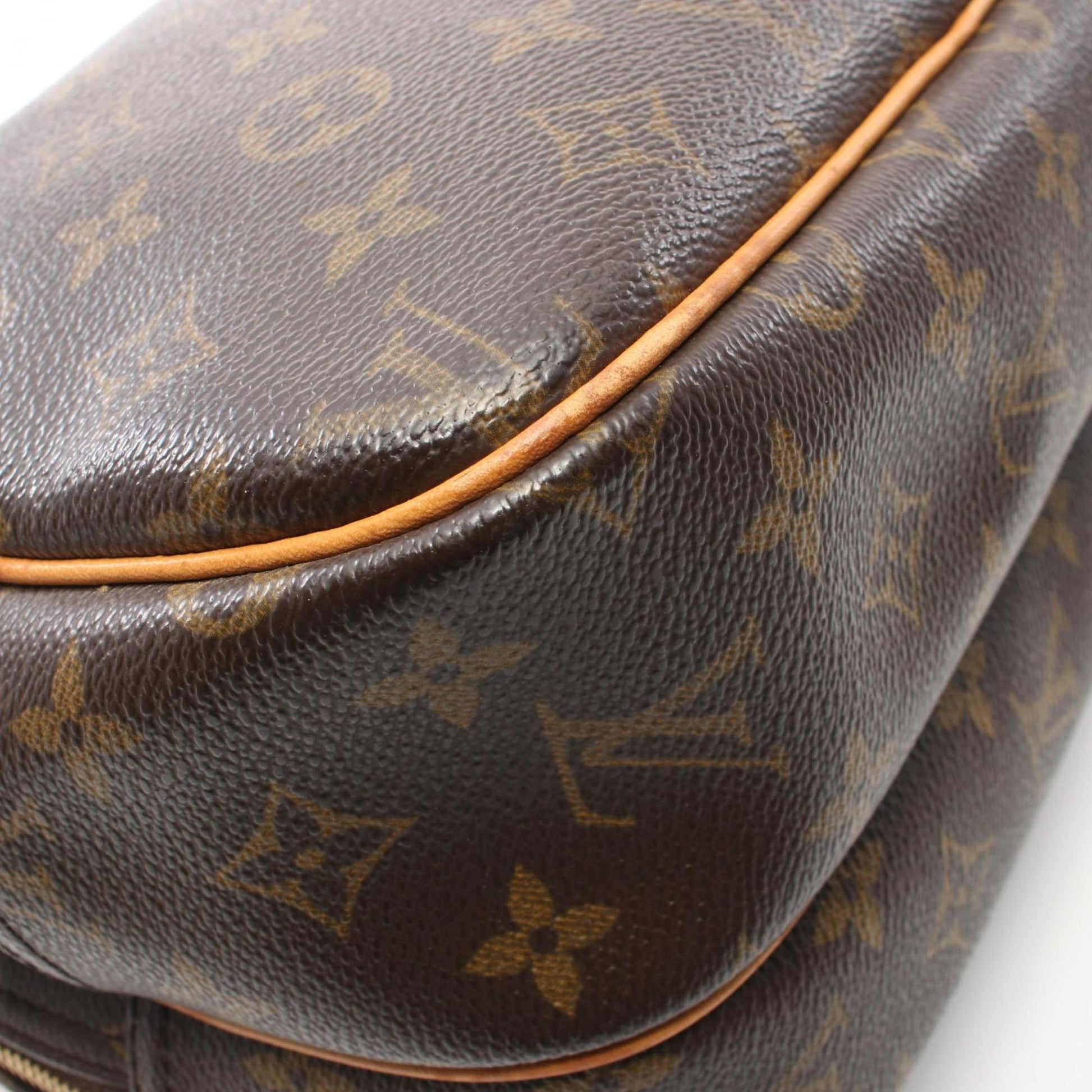 Louis Vuitton Reporter pm, Brown, Canvas, shoulder