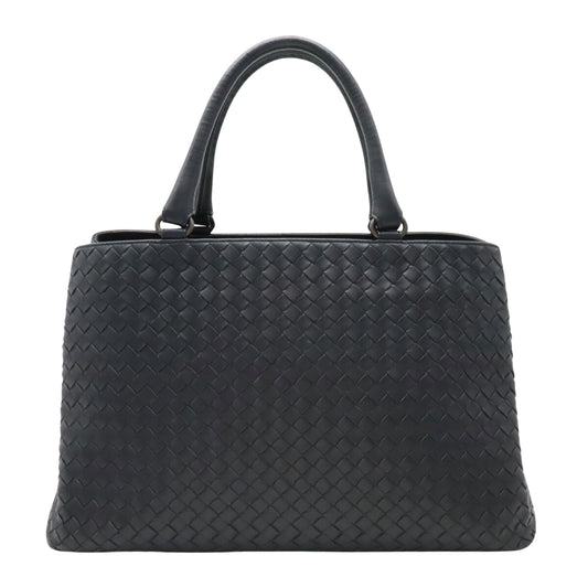 Bottega Veneta Intrecciato, Navy, Leather, handbag