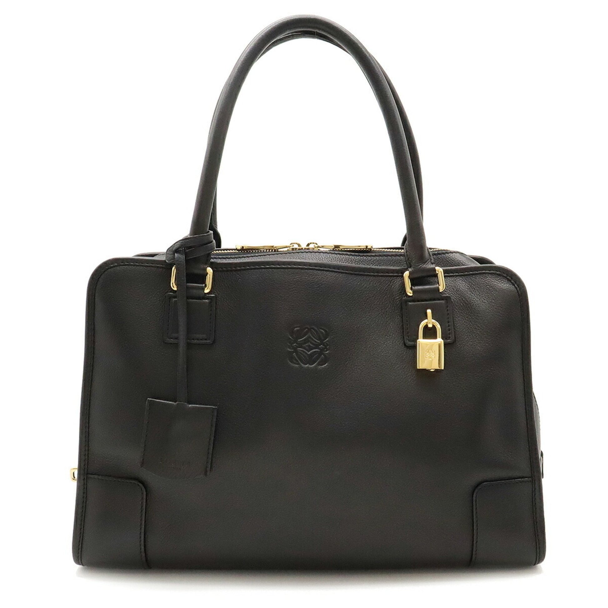 Loewe Amazona, Black, Leather, handbag