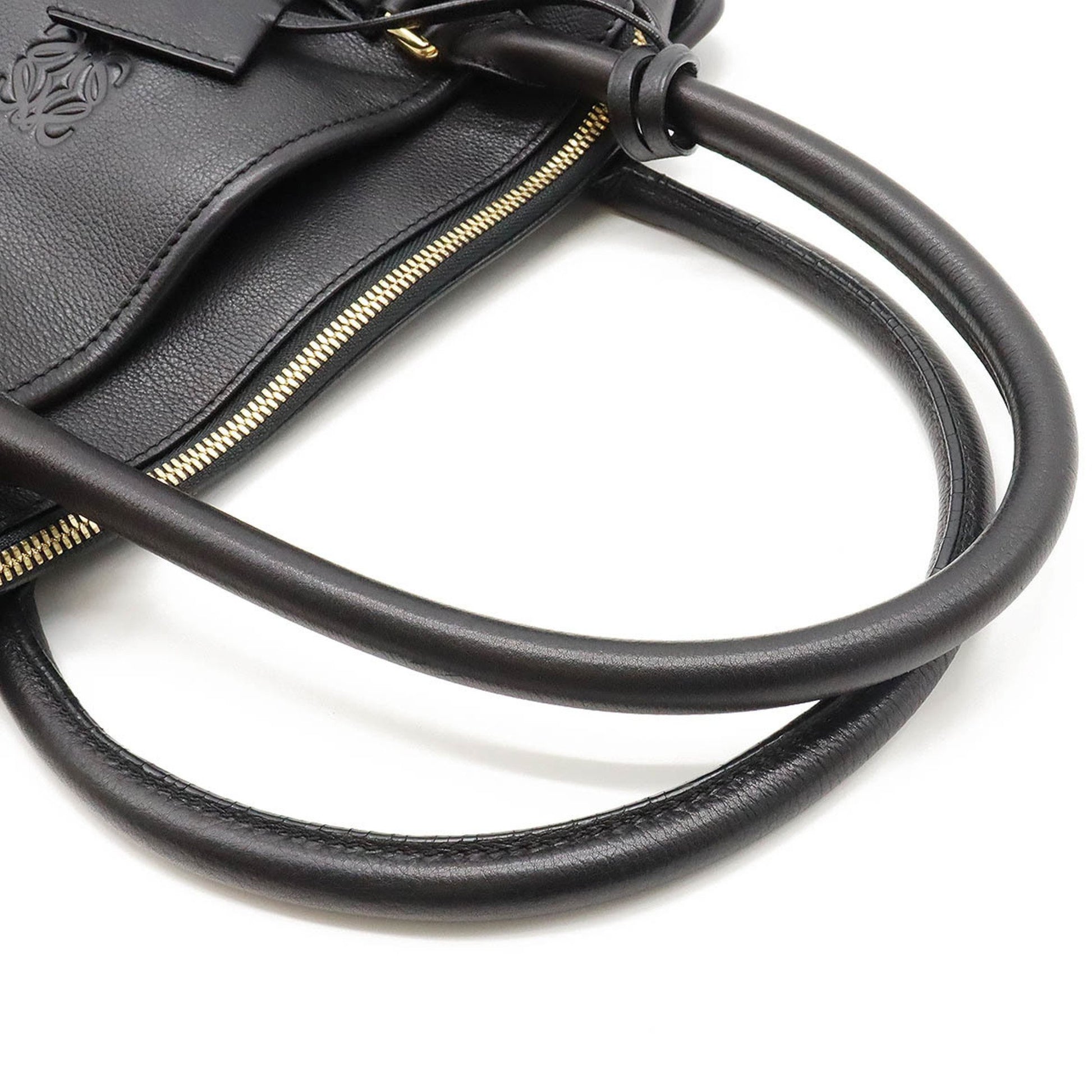 Loewe Amazona, Black, Leather, handbag