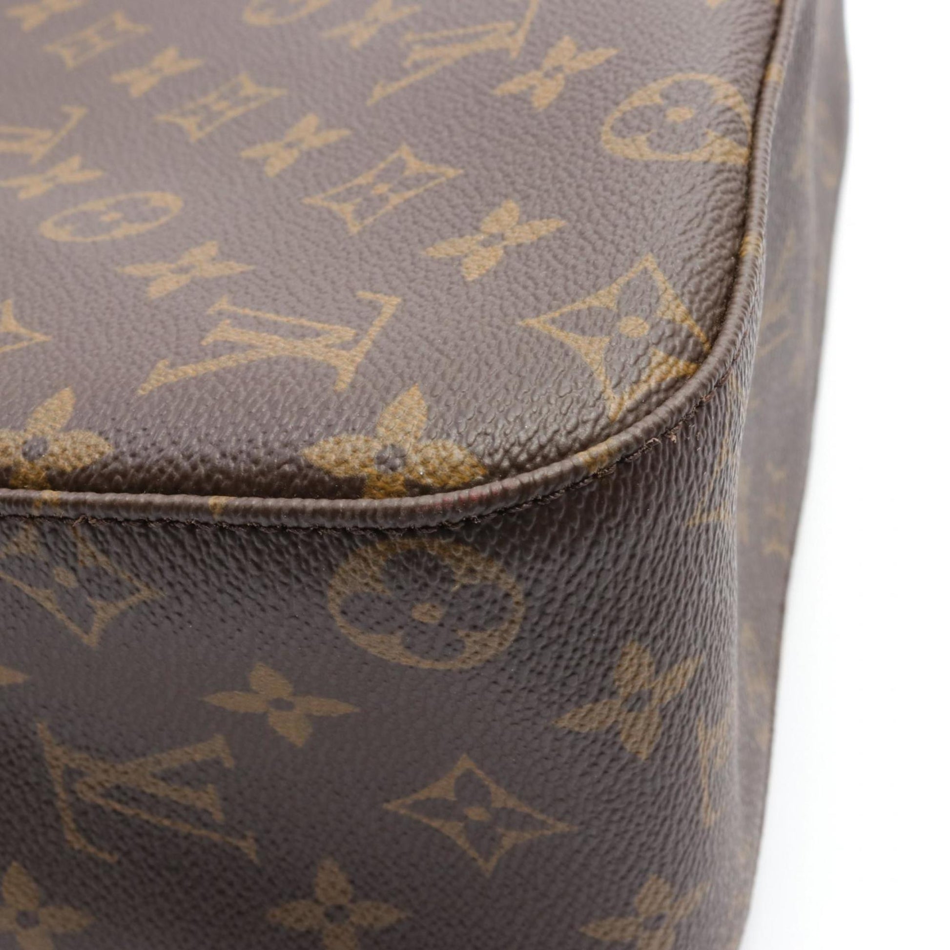 Louis Vuitton Looping, Brown, Canvas, shoulder