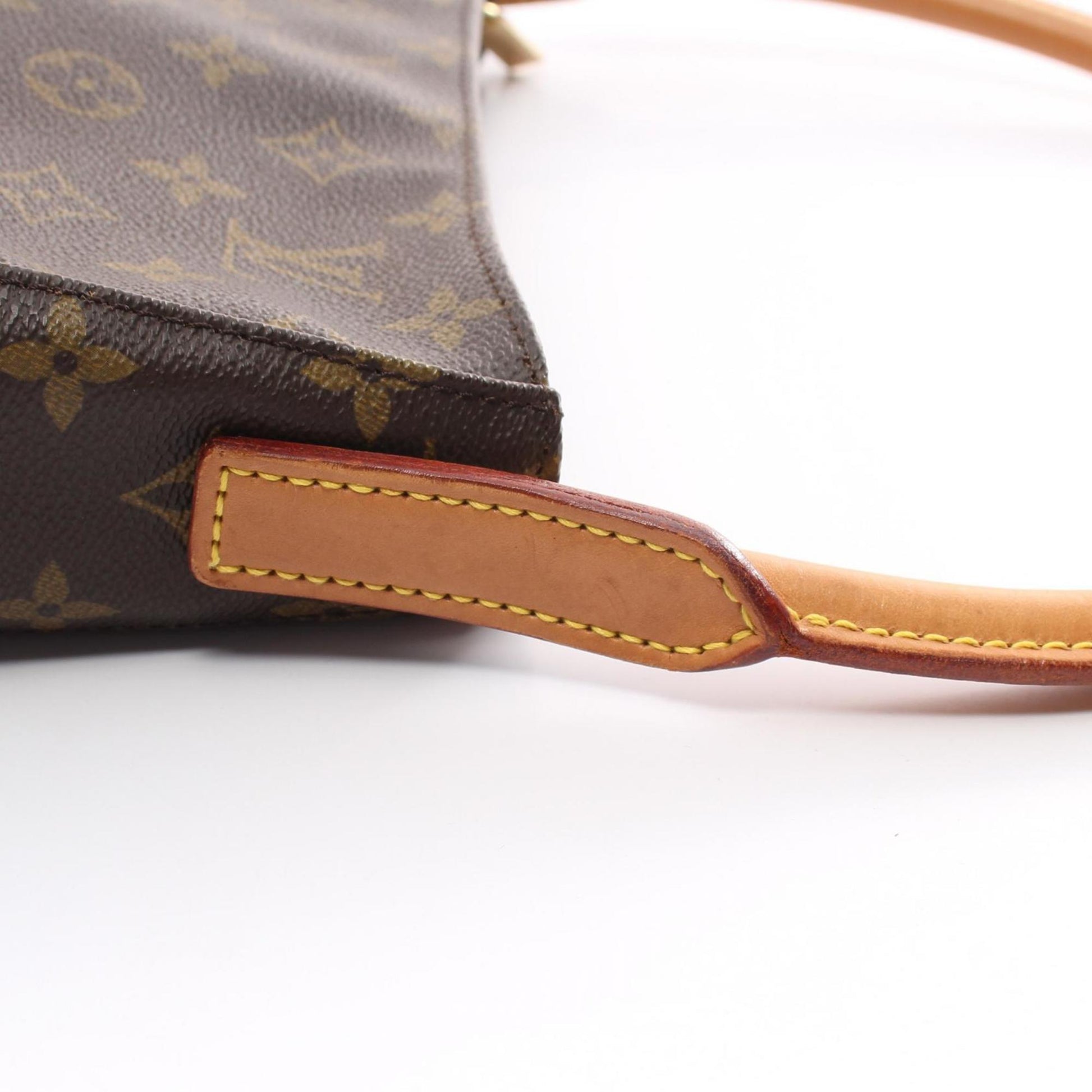 Louis Vuitton Looping MM, Brown, Canvas, shoulder