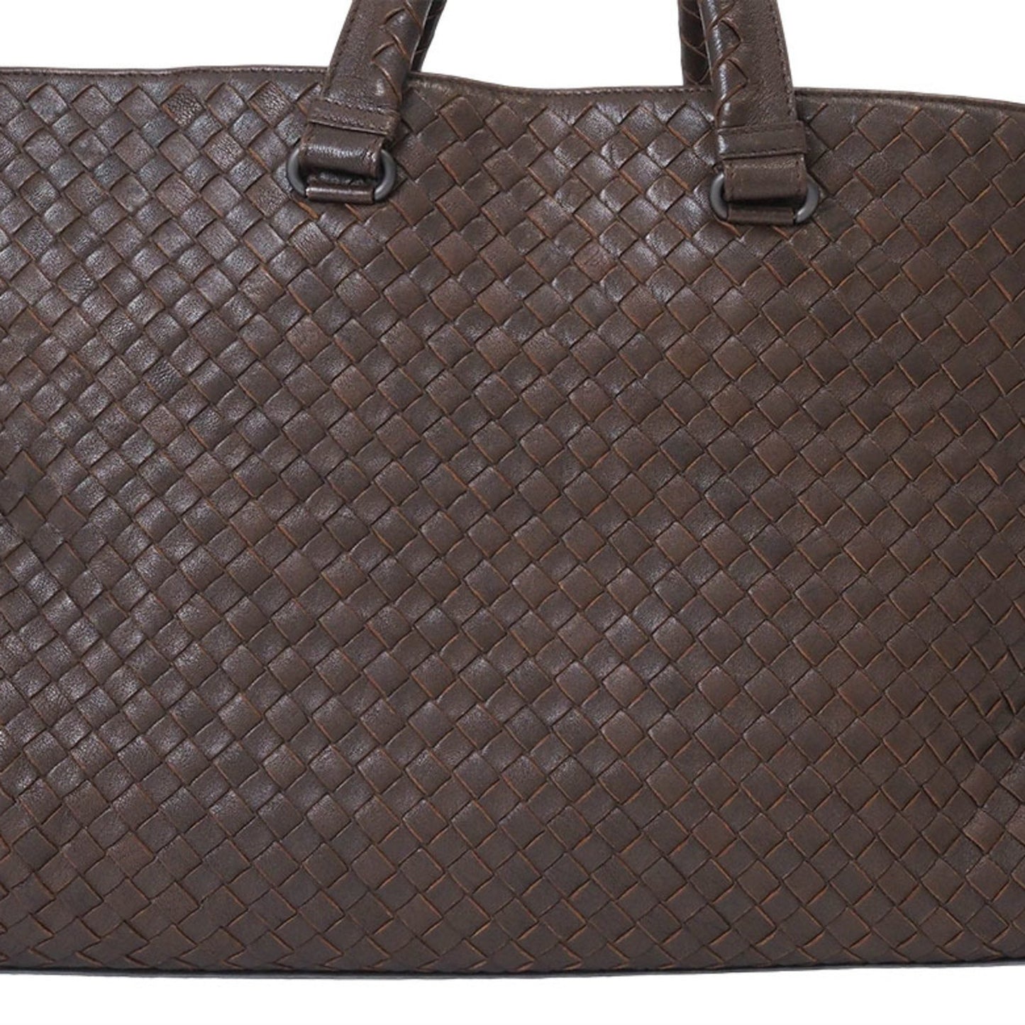 Bottega Veneta Intrecciato, Brown, Leather, briefcase