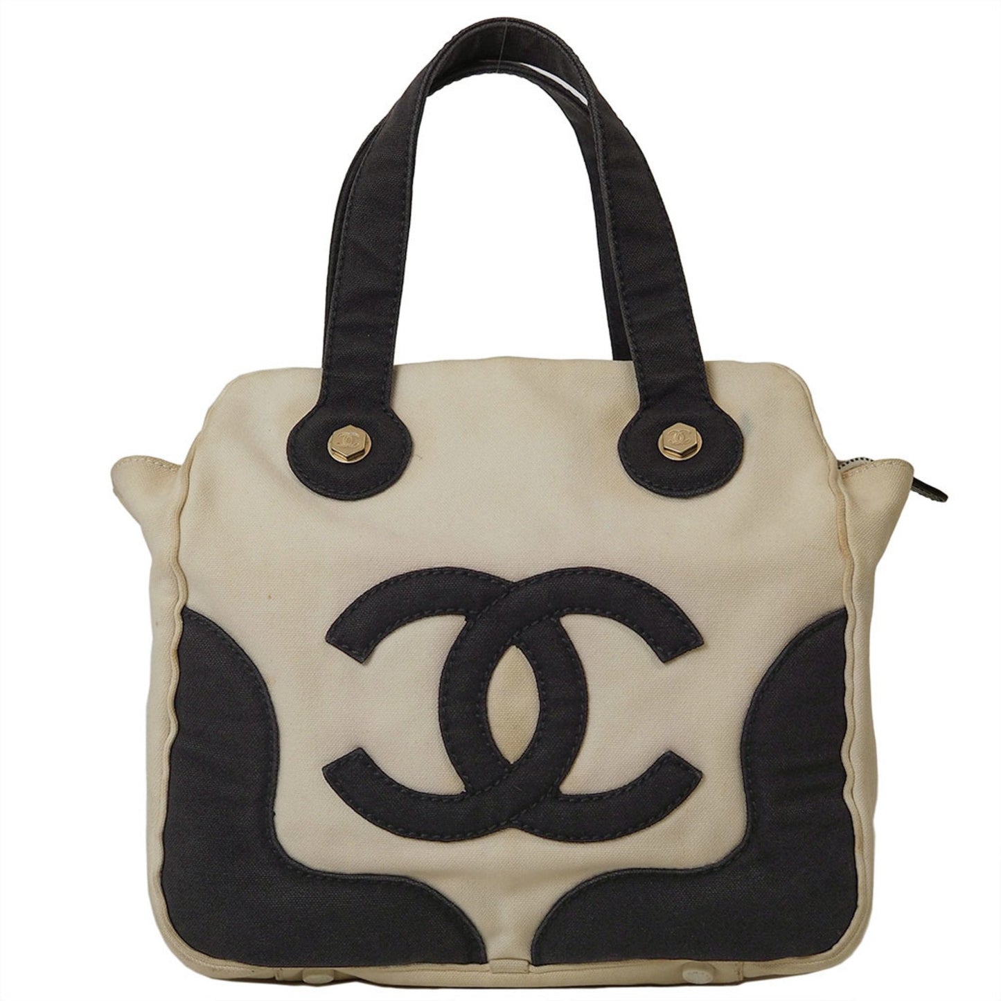 Chanel Marshmallow, Beige, Canvas, handbag