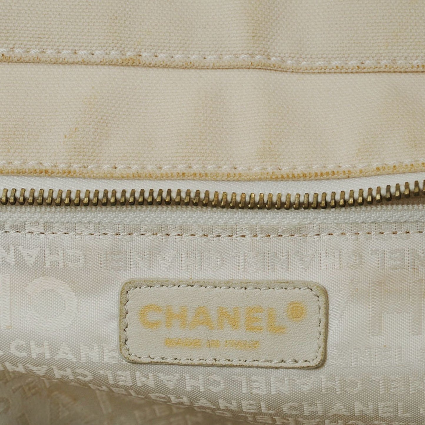 Chanel Marshmallow, Beige, Canvas, handbag