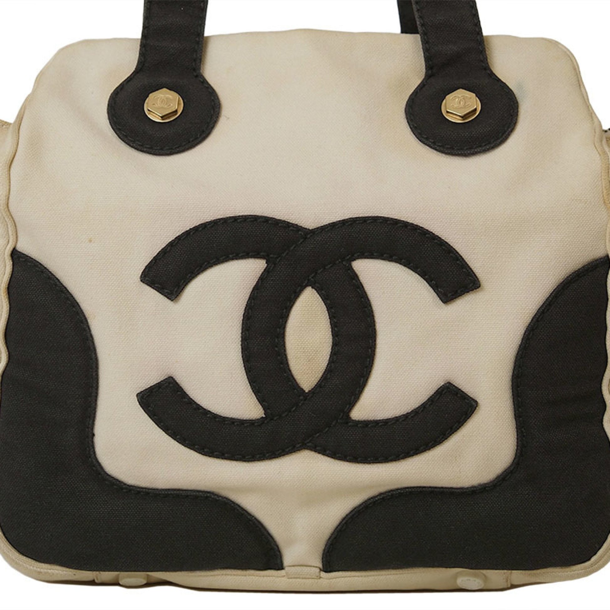 Chanel Marshmallow, Beige, Canvas, handbag