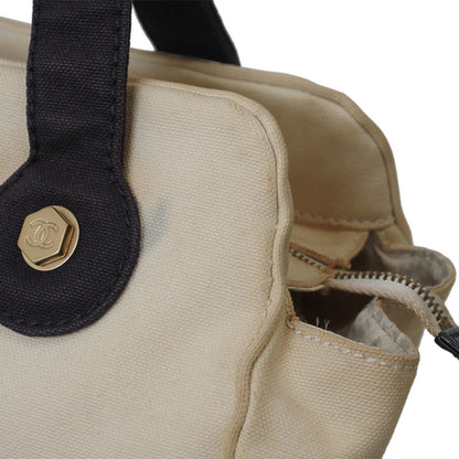 Chanel Marshmallow, Beige, Canvas, handbag