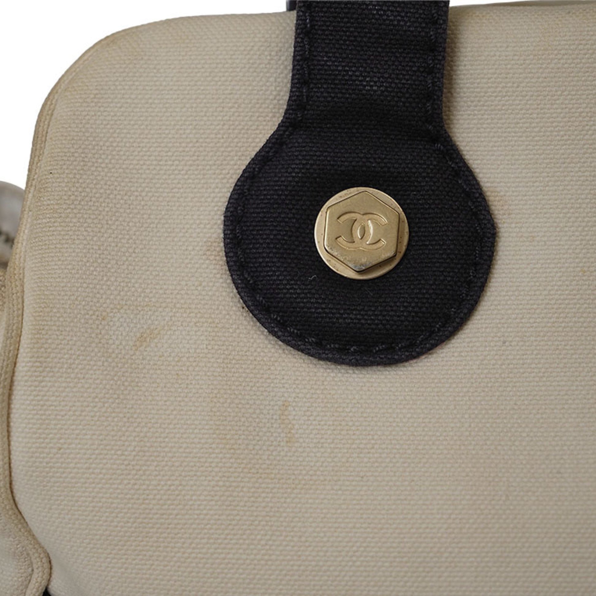 Chanel Marshmallow, Beige, Canvas, handbag