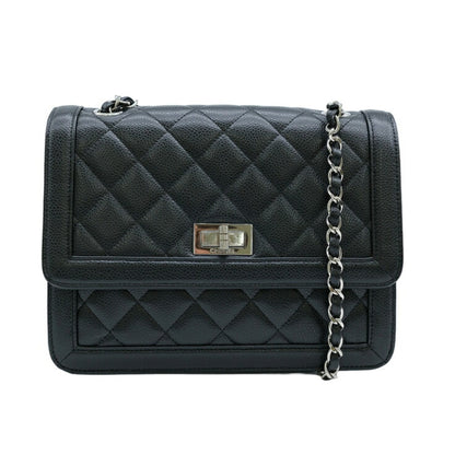 "Chanel 2,55", Black, Leather, shoulder