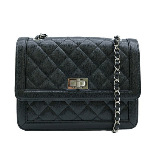 "Chanel 2,55", Black, Leather, shoulder