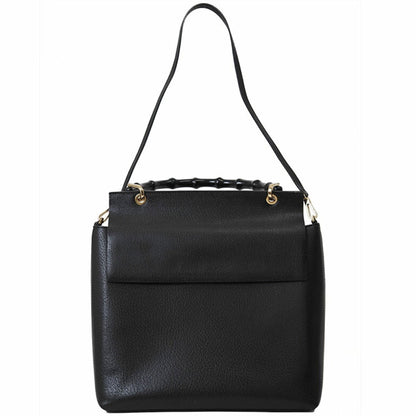 Gucci Bamboo, Black, Leather, handbag