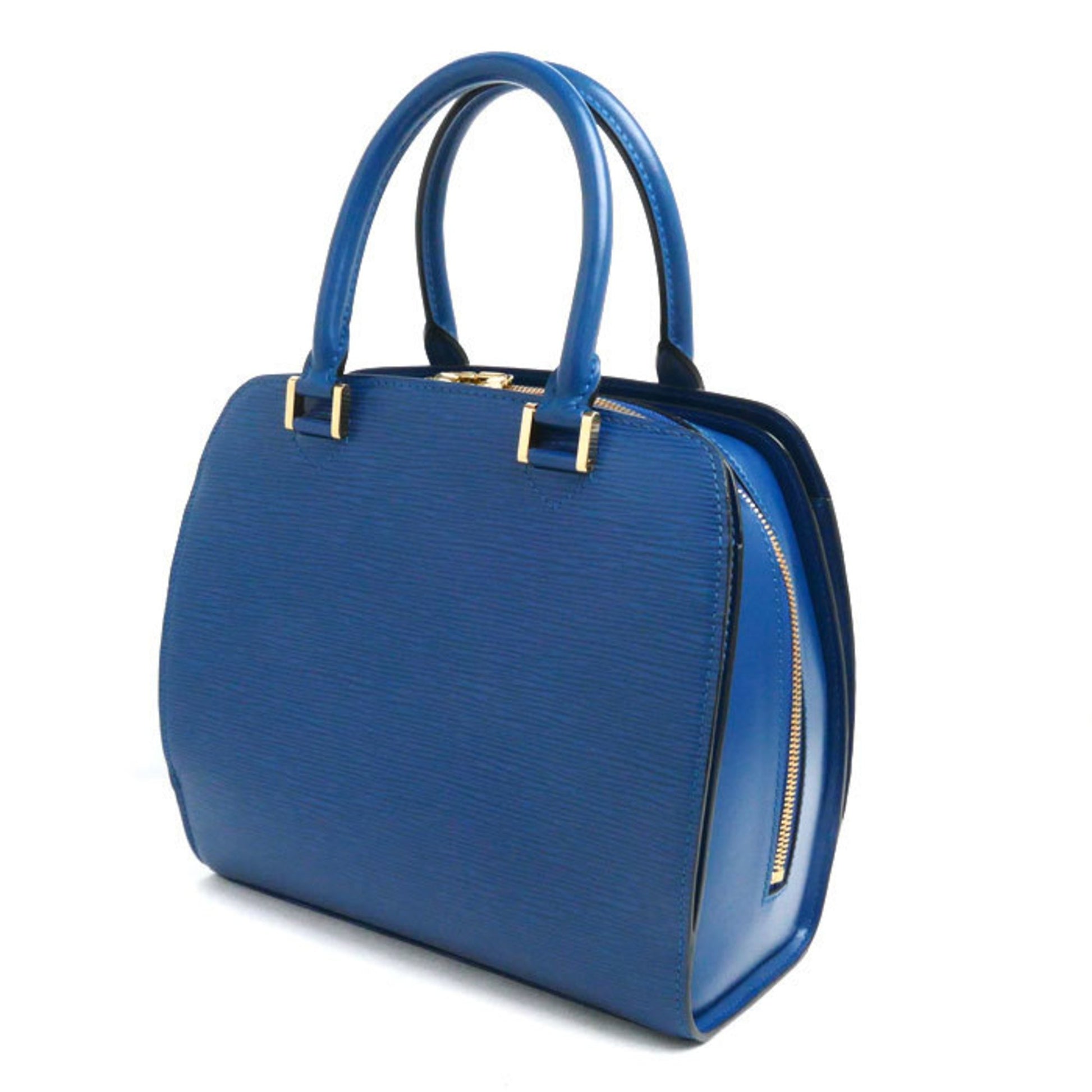 Louis Vuitton Pont Neuf, Blue, Leather, handbag