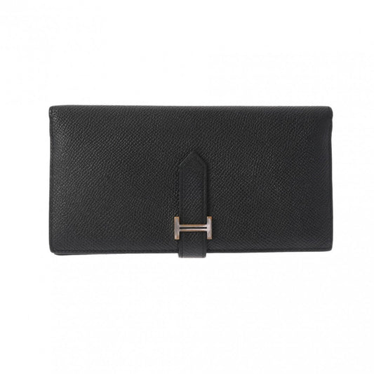 Hermès Béarn, Black, Leather, wallet