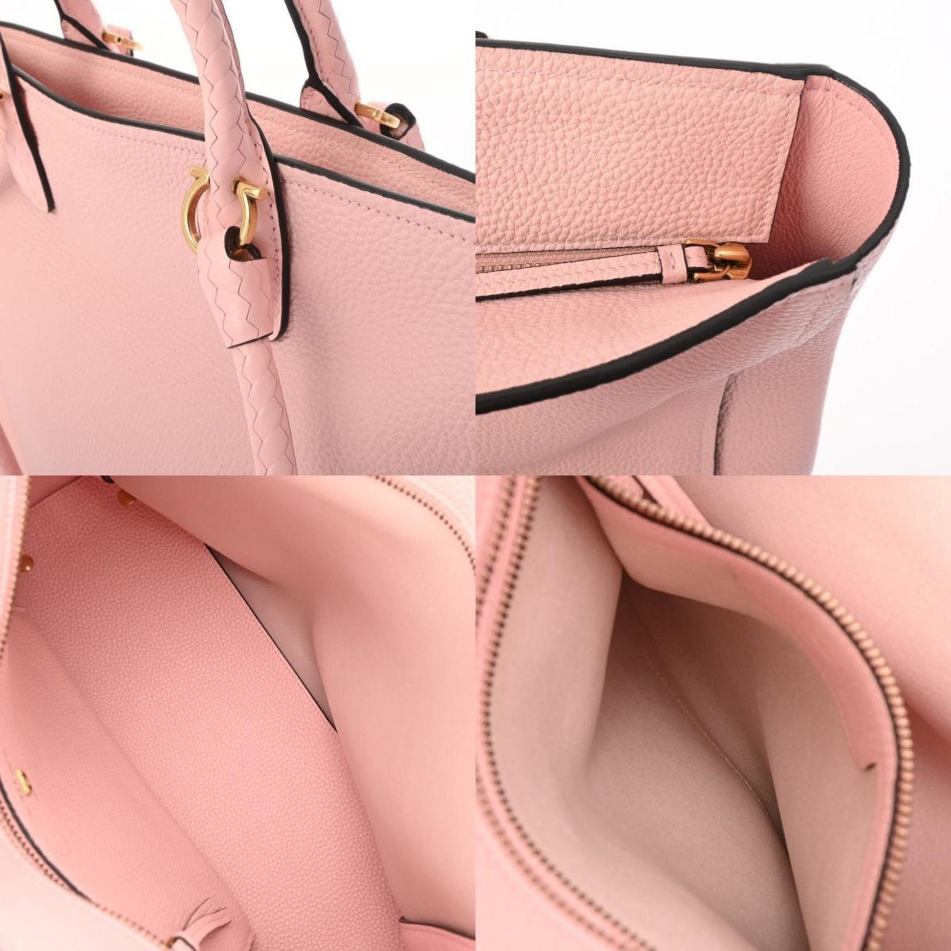 Salvatore Ferragamo Gancini, Pink, Leather, tote