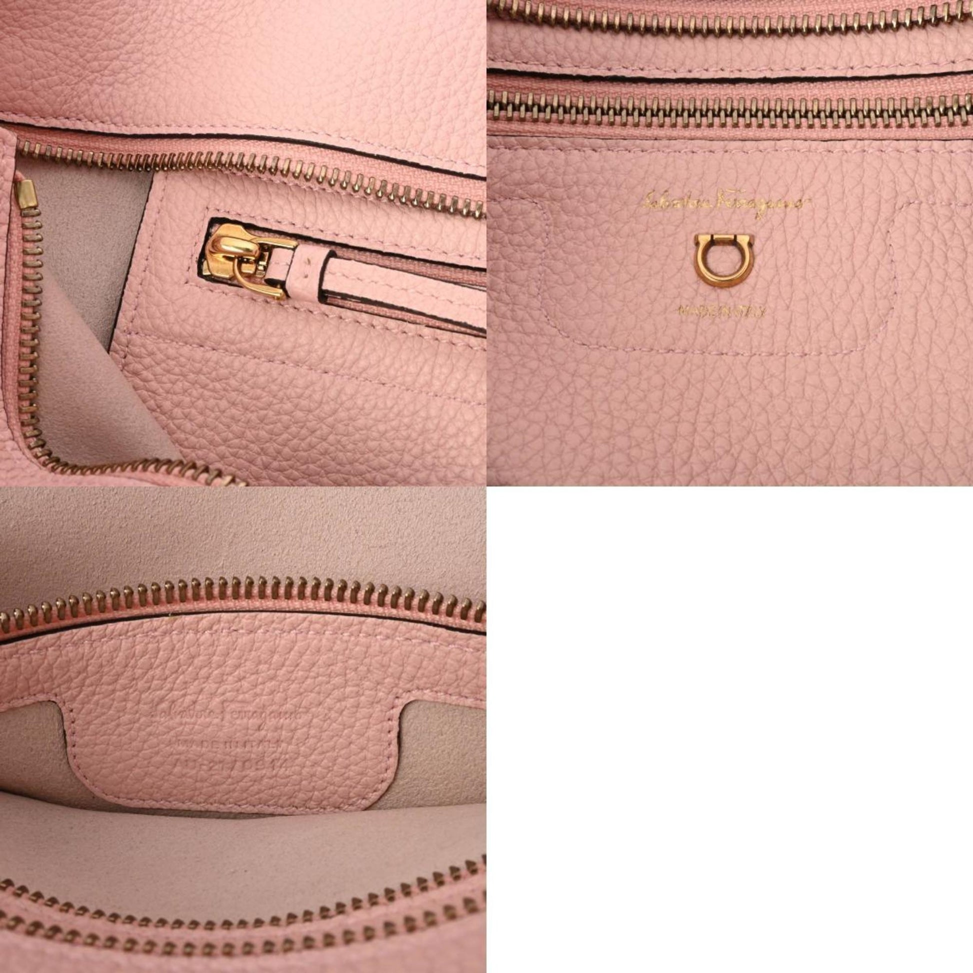 Salvatore Ferragamo Gancini, Pink, Leather, tote