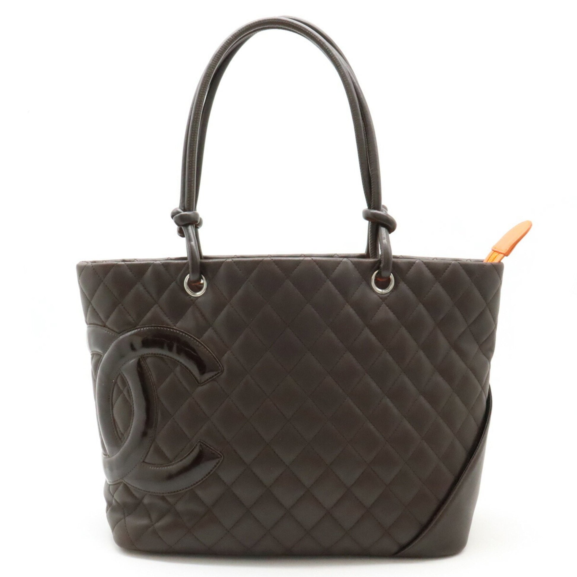 Chanel Cambon line, Brown, Leather, shoulder