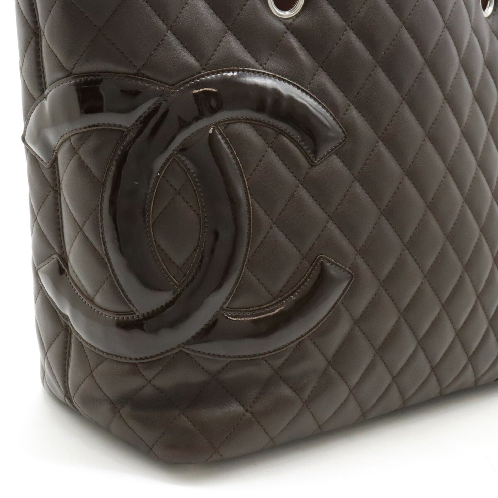 Chanel Cambon line, Brown, Leather, shoulder