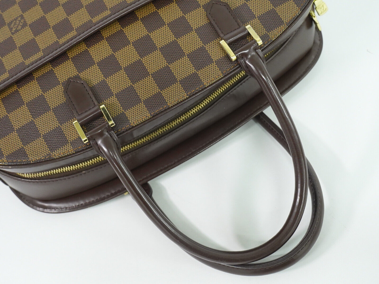 Louis Vuitton Sarria, Brown, Canvas, handbag