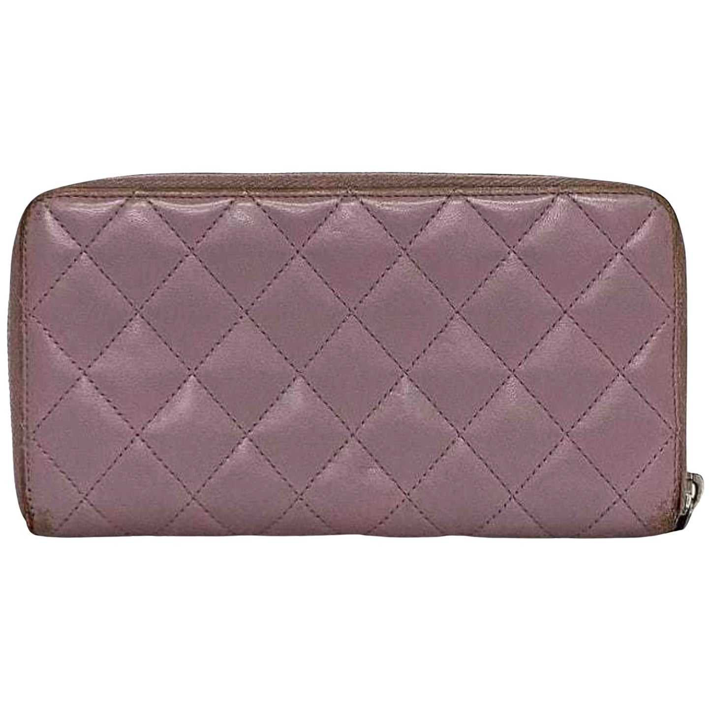 Chanel Matelassé, Purple, Leather, wallet