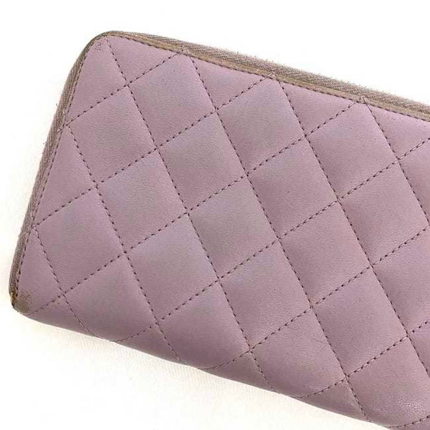 Chanel Matelassé, Purple, Leather, wallet