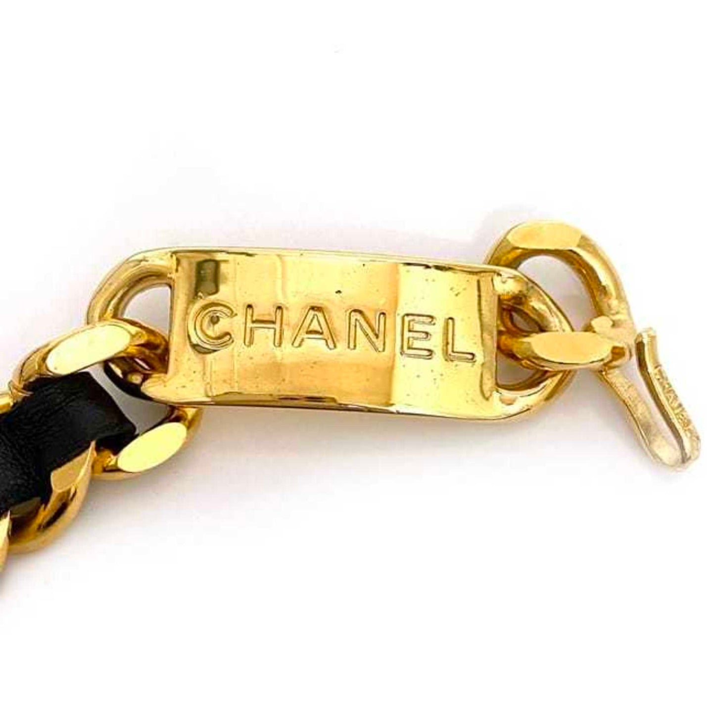 Chanel Cambon, Black, Leather, belt