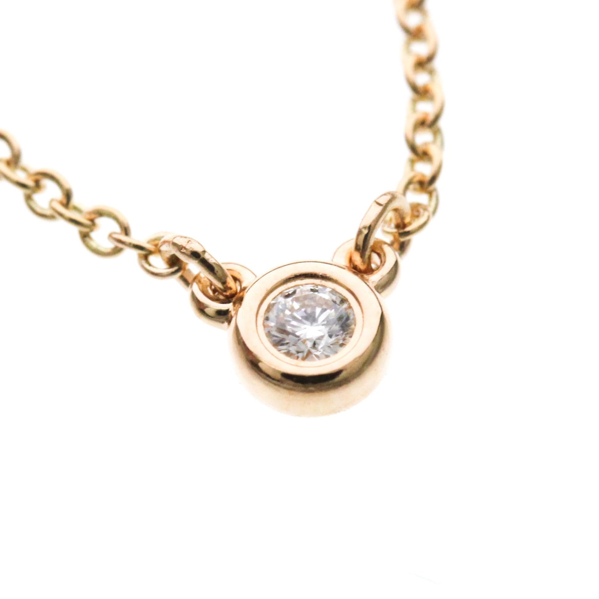 Tiffany & Co. Elsa Peretti Diamonds By The Yard Pendant 18K Rose Gold with Diamond, Gold, Pink Gold, Necklace
