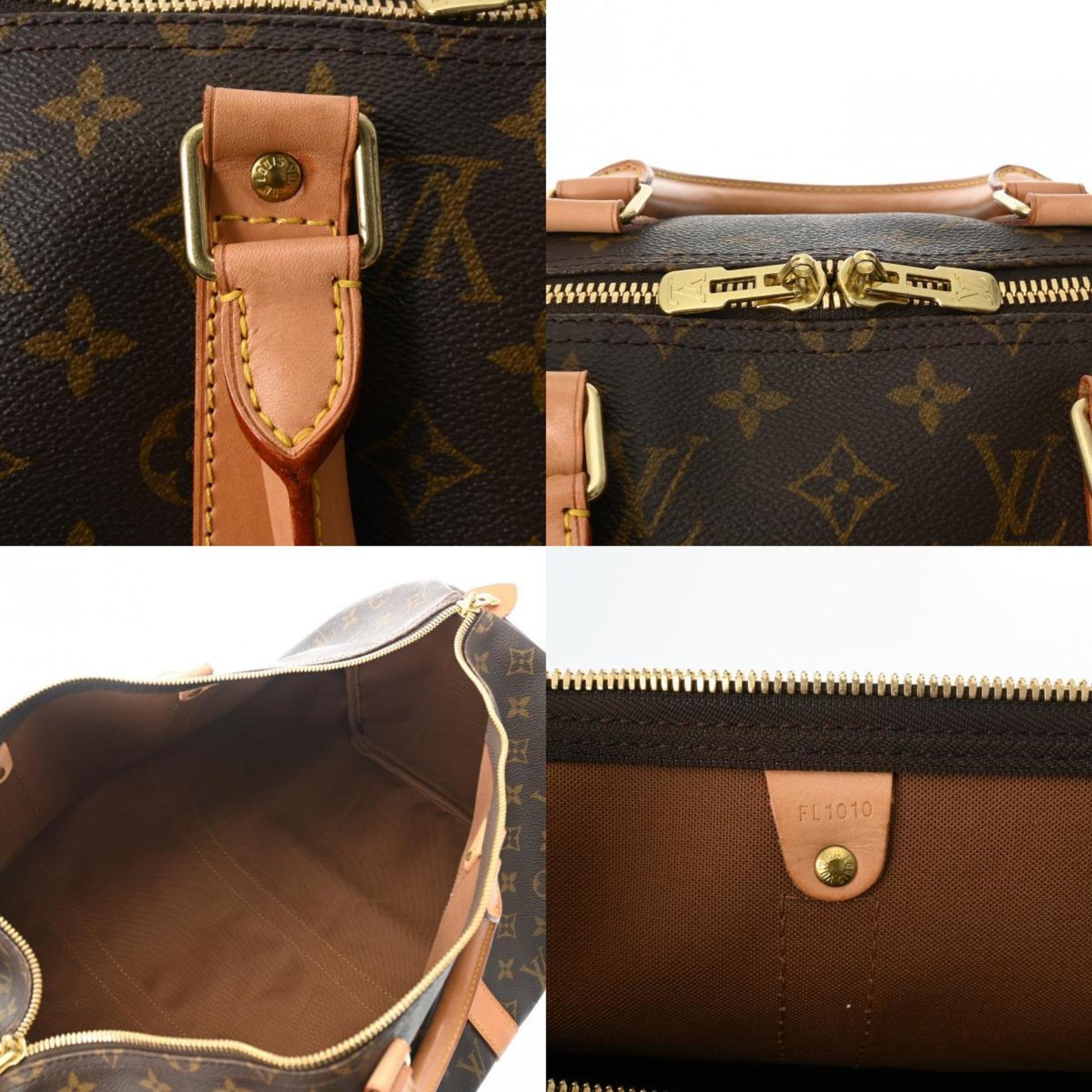 Louis Vuitton Keepall 50, Brown, Canvas, travel