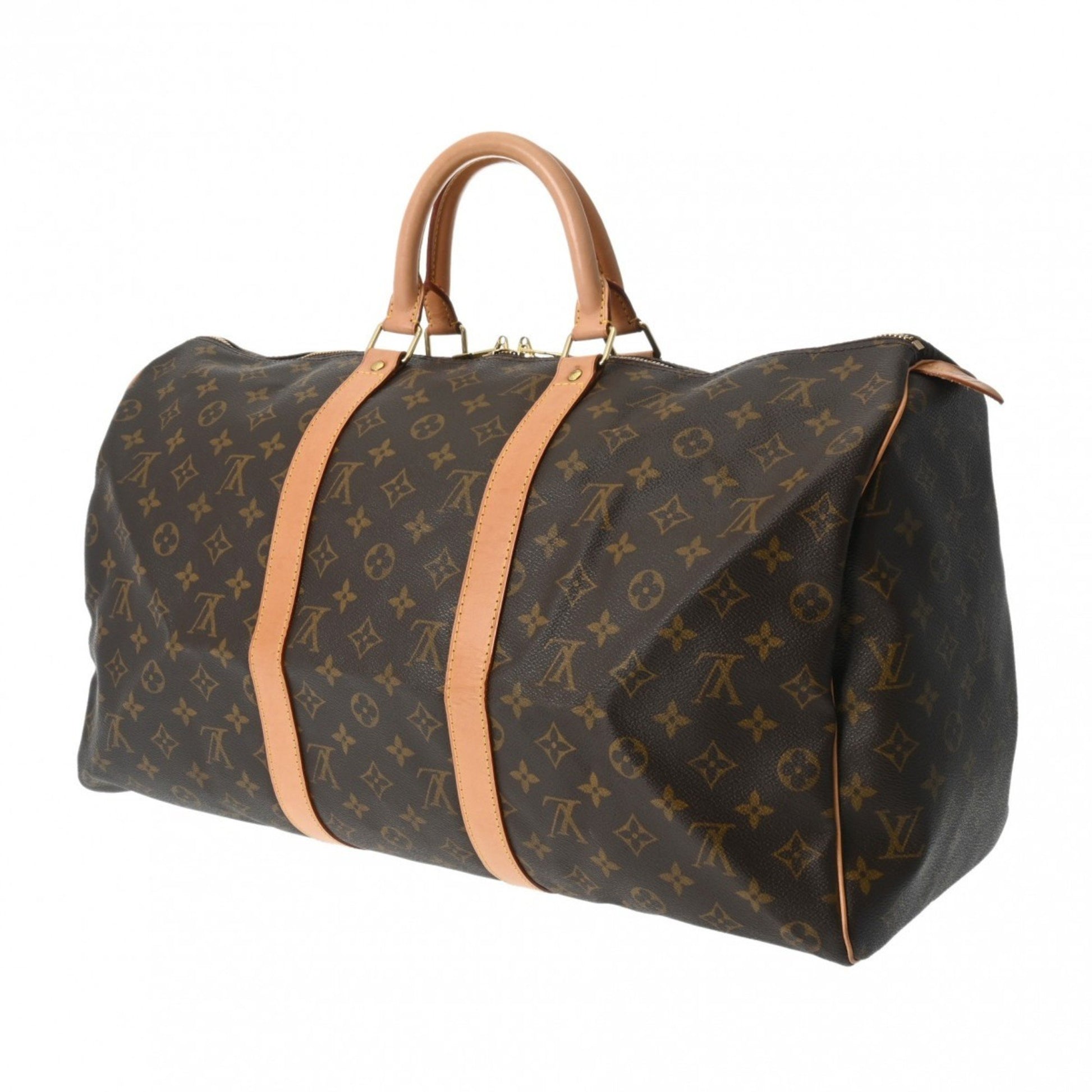 Louis Vuitton Keepall 50, Brown, Canvas, travel