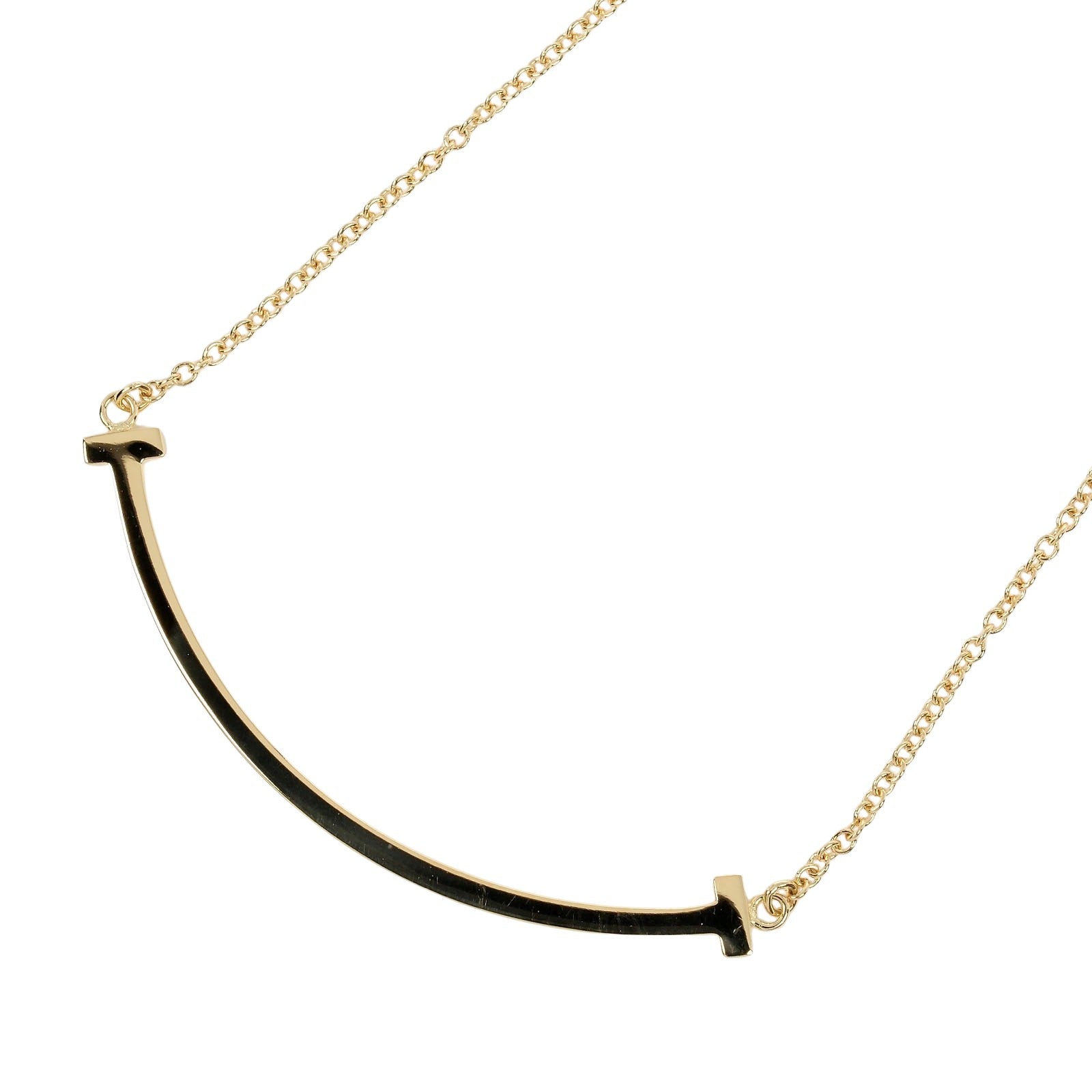 Tiffany & Co T Smile, Gold, Yellow Gold, necklace