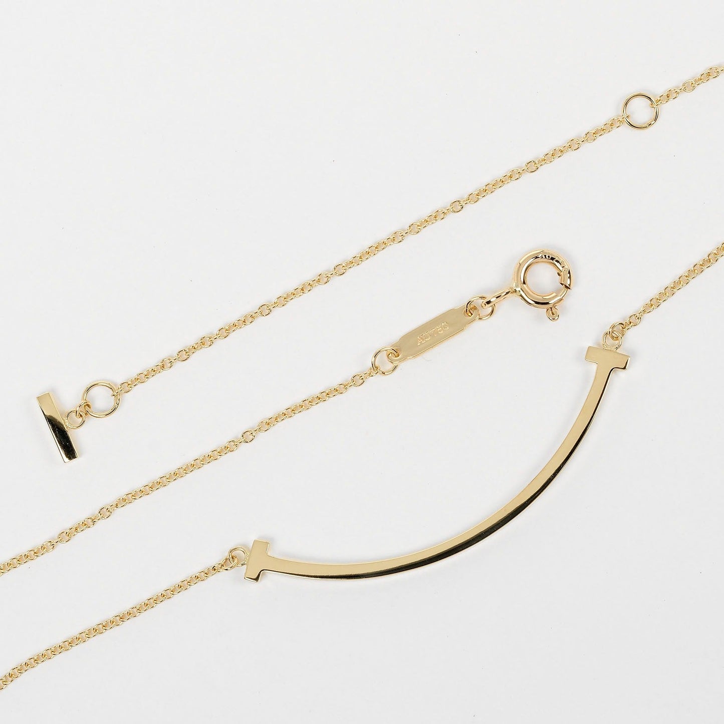 Tiffany & Co T Smile, Gold, Yellow Gold, necklace