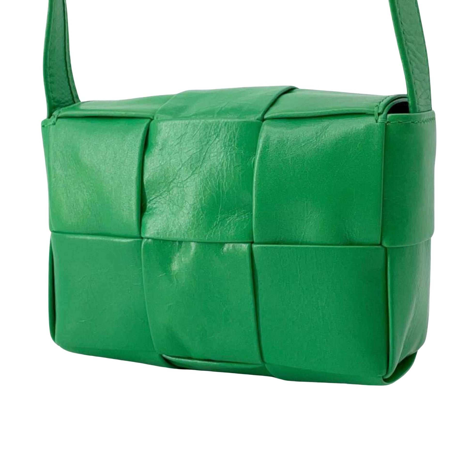 Bottega Veneta Cassette, Green, Leather, shoulder