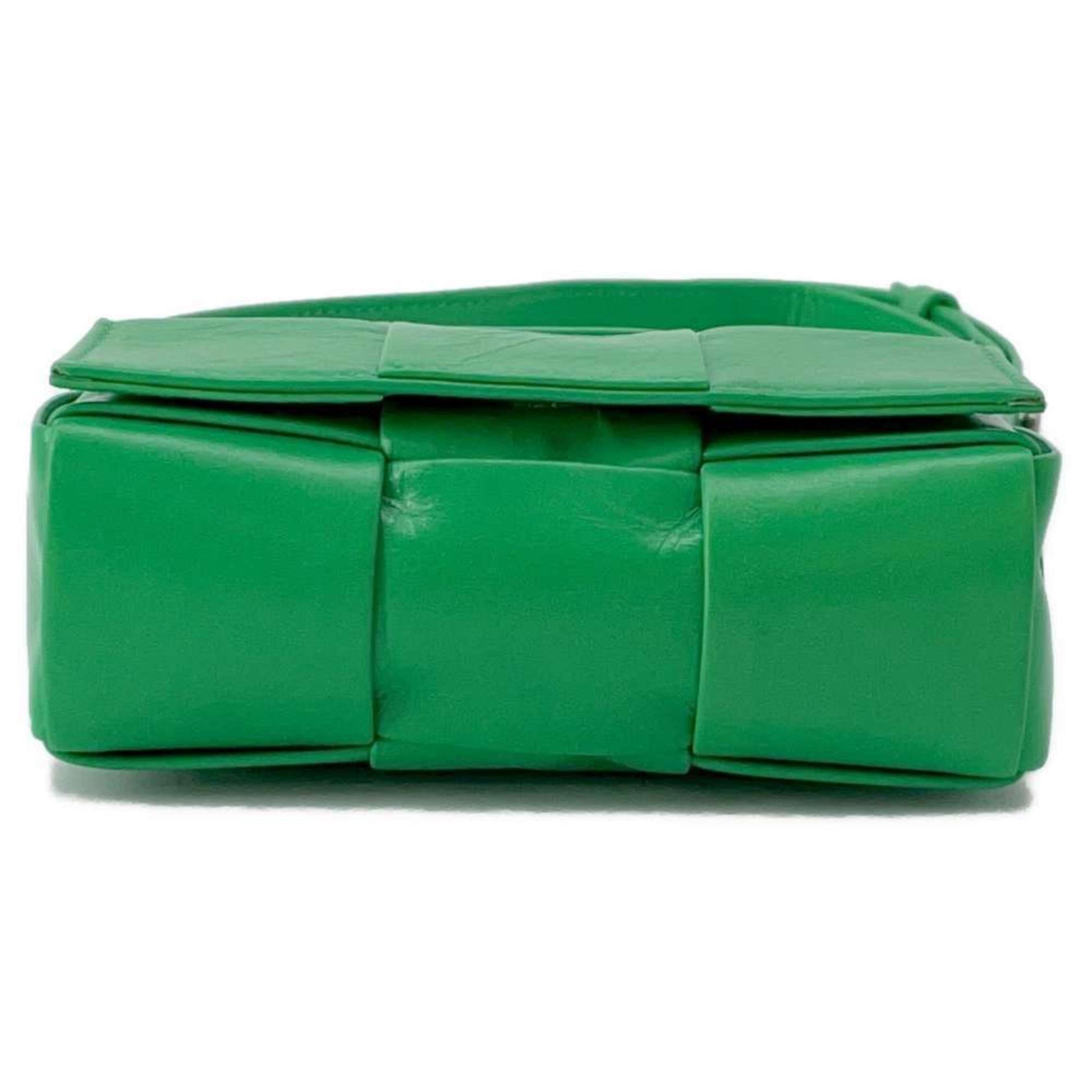 Bottega Veneta Cassette, Green, Leather, shoulder