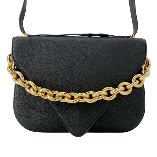 Bottega Veneta, Black, Leather, shoulder