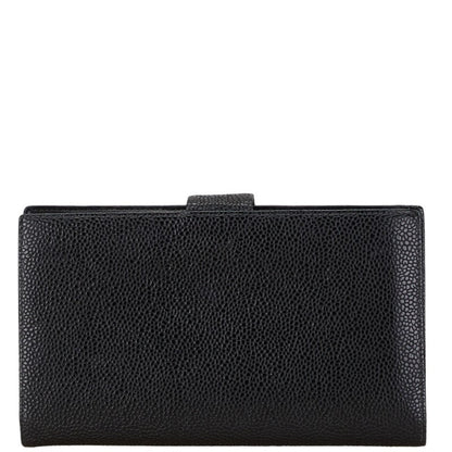 Chanel Logo CC, Black, Leather, wallet