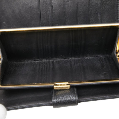 Chanel Logo CC, Black, Leather, wallet