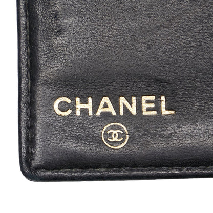 Chanel Logo CC, Black, Leather, wallet