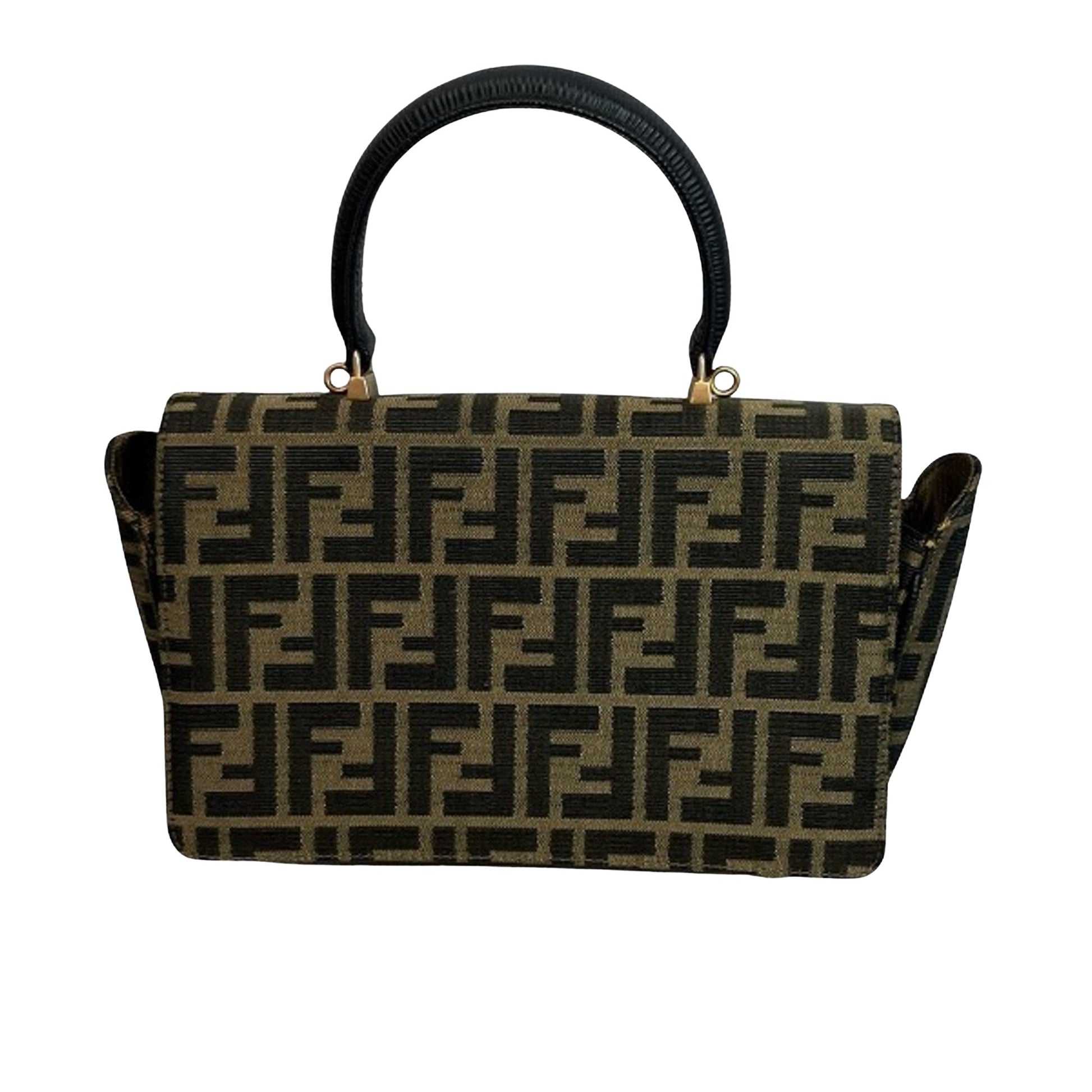 Fendi Zucca, Brown, Canvas, handbag