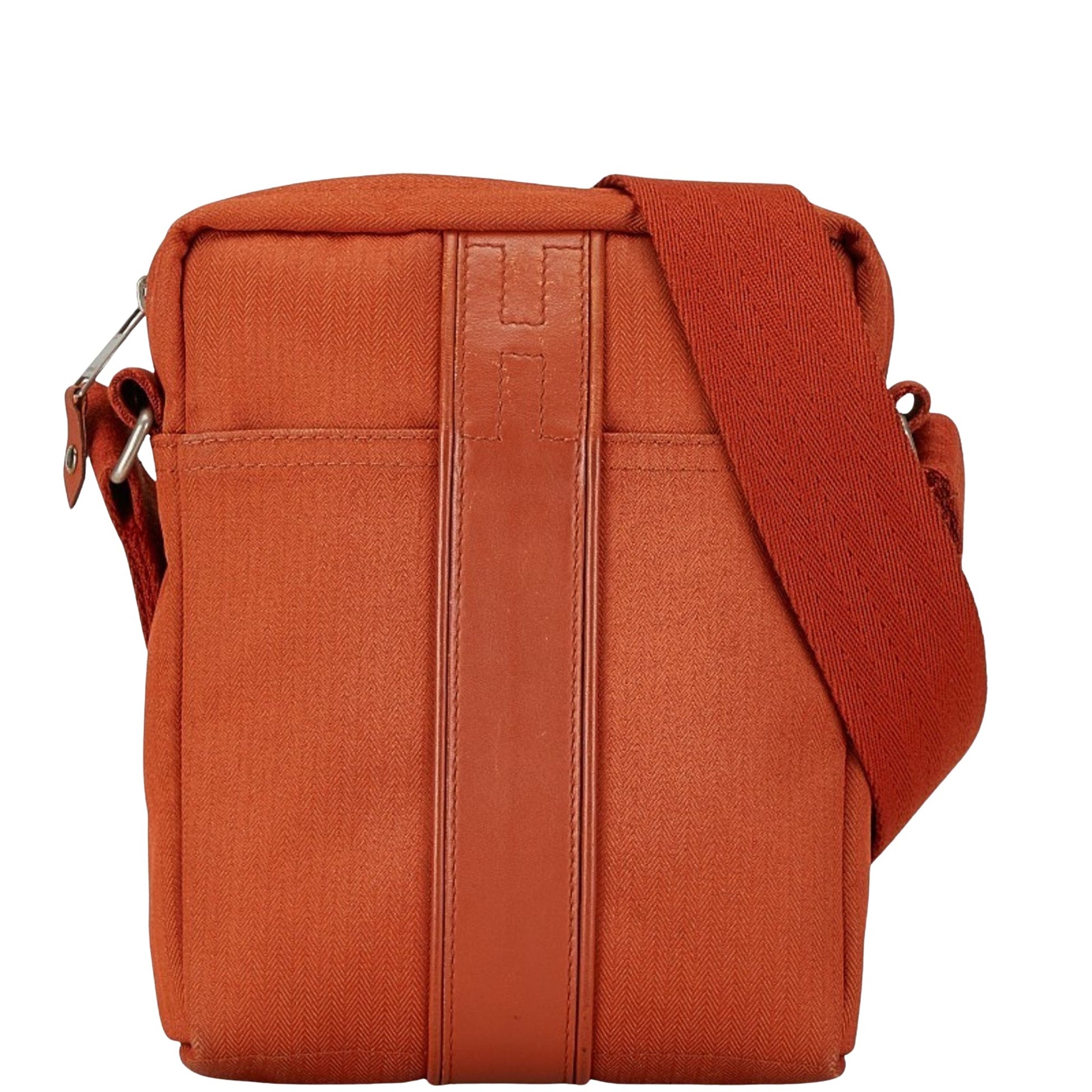 Hermès Acapulco, Orange, Canvas, shoulder