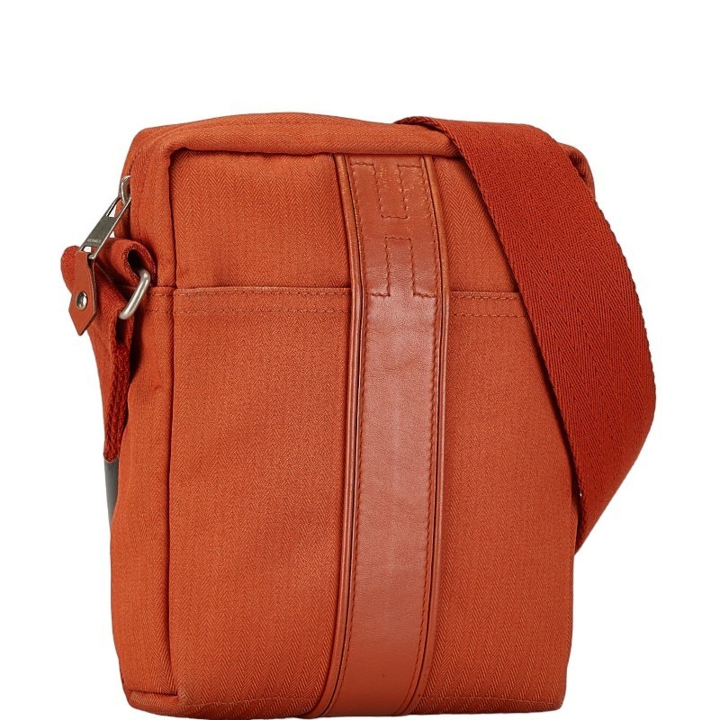 Hermès Acapulco, Orange, Canvas, shoulder